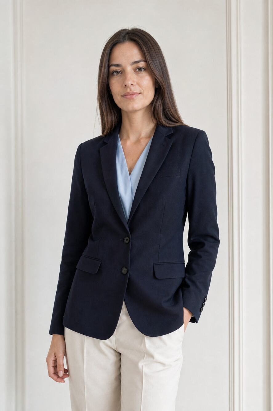 Charles Tyrwhitt Navy Slim Fit Wool Blazer 38R